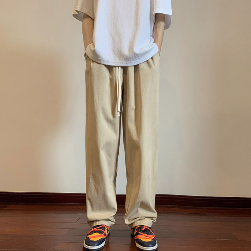 Men Cargo Pants Retro Classic Overalls Men's Loose Straight Casual Trousers