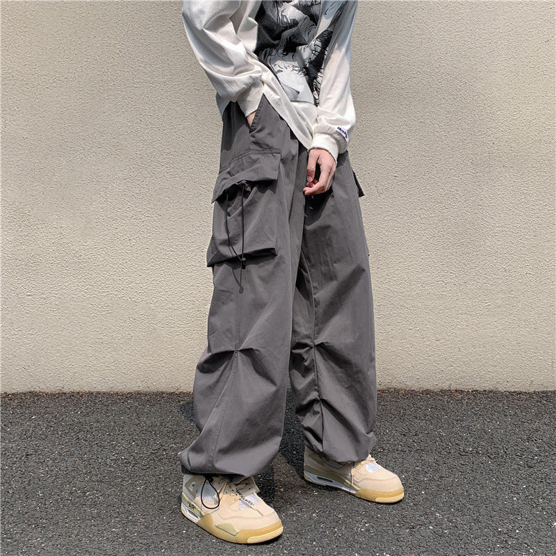 Men Cargo Pants Retro Classic Workwear Casual Trousers Men's Spring and Autumn Loose Straight