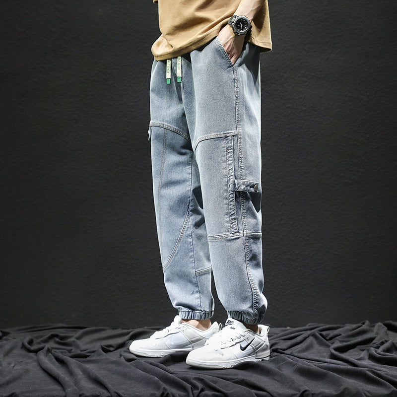 Men Cargo Pants Retro Classic Spring Overalls Men's Loose Casual Pants