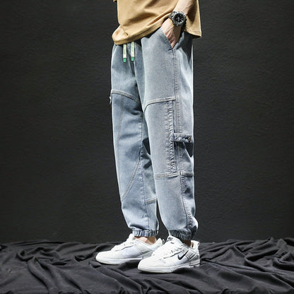 Men Cargo Pants Retro Classic Spring Overalls Men's Loose Casual Pants