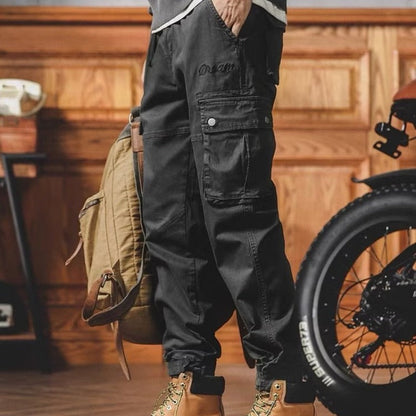 Men Cargo Pants Retro Classic Spring and Autumn Fashion Brand Men's Wide Pants Men's Casual Pants