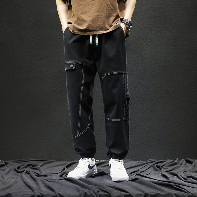 Men Cargo Pants Retro Classic Spring Overalls Men's Loose Casual Pants