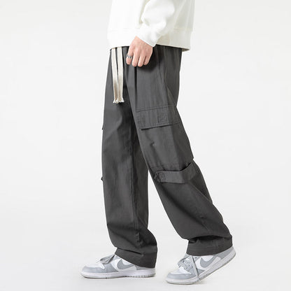 Men Cargo Pants Retro Classic Pants Cotton Sweat Pants Spring Style Loose Sports and Leisure