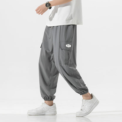 Men Cargo Pants Retro Classic Men's Summer Thin Track Pants Fashion Brand Casual Loose Pants