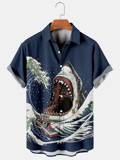 Men Beach Leisure T Shirts Men's Fashion Fashion Short Sleeve Shirt