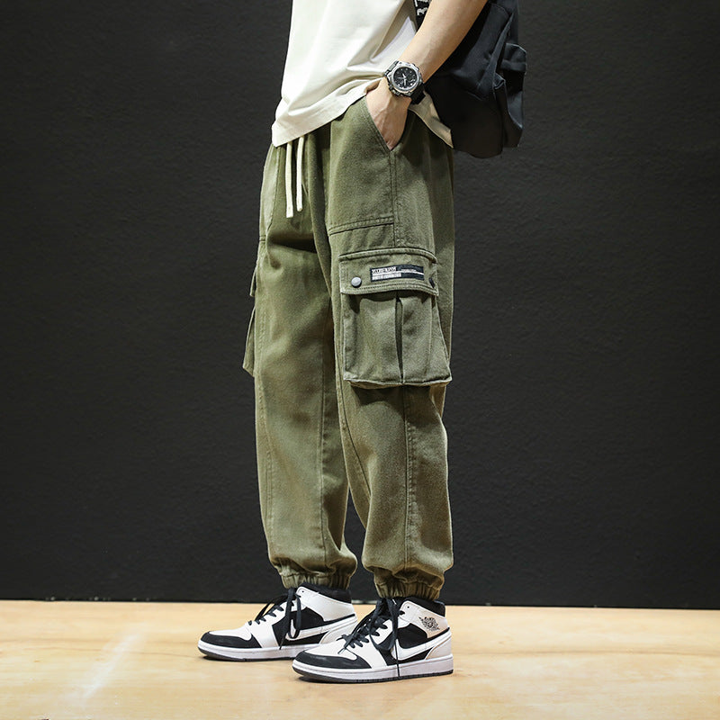 Men Cargo Pants Retro Classic Men's Spring Loose Casual Pants