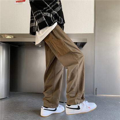 Men Cargo Pants Retro Classic Workwear Pants Men's Spring Trendy Casual Pants Loose