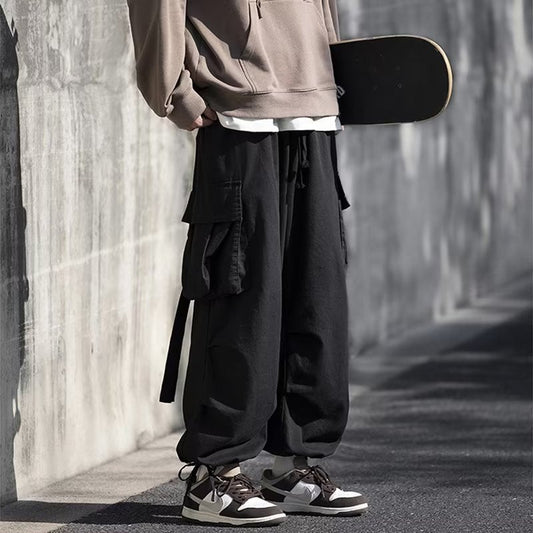 Men Cargo Pants Retro Classic Men's Loose Casual Trousers Pants Autumn