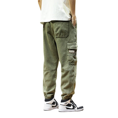 Men Cargo Pants Retro Classic Spring Loose Men's Casual Trousers