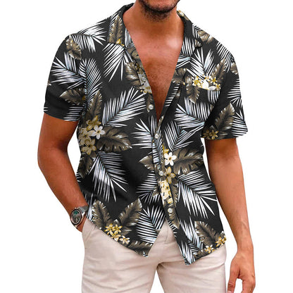 Men Beach Leisure T Shirts Men's Shirt Summer Loose T-shirt