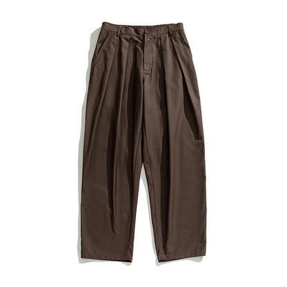 Men Cargo Pants Retro Classic Spring Loose Trousers Simple All-Matching Casual Trousers Men