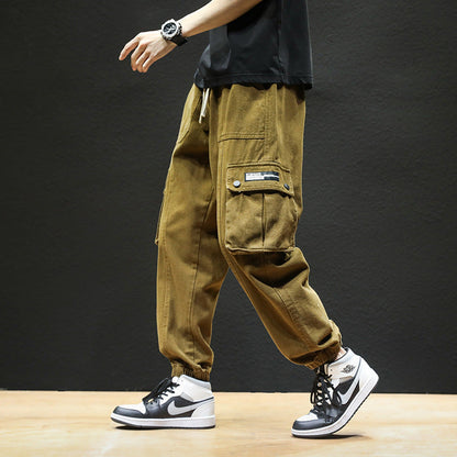 Men Cargo Pants Retro Classic Men's Spring Loose Casual Pants