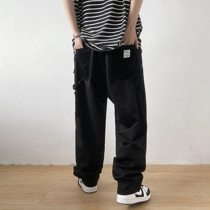 Men Cargo Pants Retro Classic Overalls Men's Loose Casual Pants Trendy Teen Long Pants All-Matching