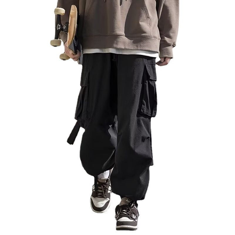 Men Cargo Pants Retro Classic Men's Loose Casual Trousers Pants Autumn