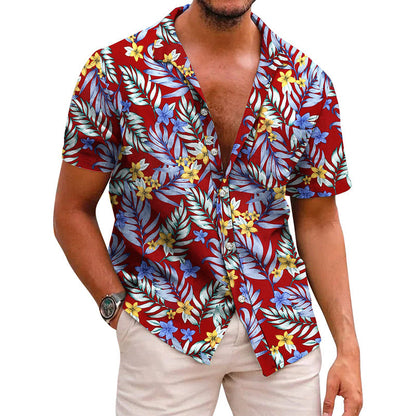 Men Beach Leisure T Shirts Men's Shirt Summer Loose T-shirt