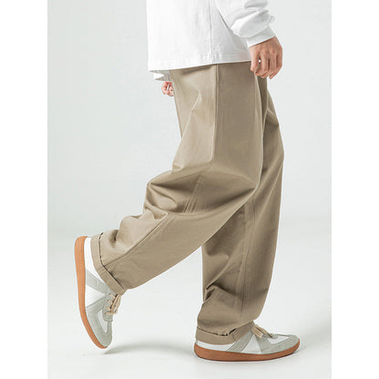 Men Cargo Pants Retro Classic Casual Pants Men's Spring Loose Trousers