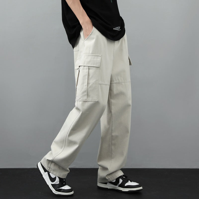 Men Cargo Pants Retro Classic Cargo Pants Men Spring Autumn Loose Casual Trousers