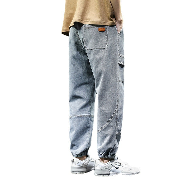 Men Cargo Pants Retro Classic Men's Loose Casual Pants Spring and Autumn Pants