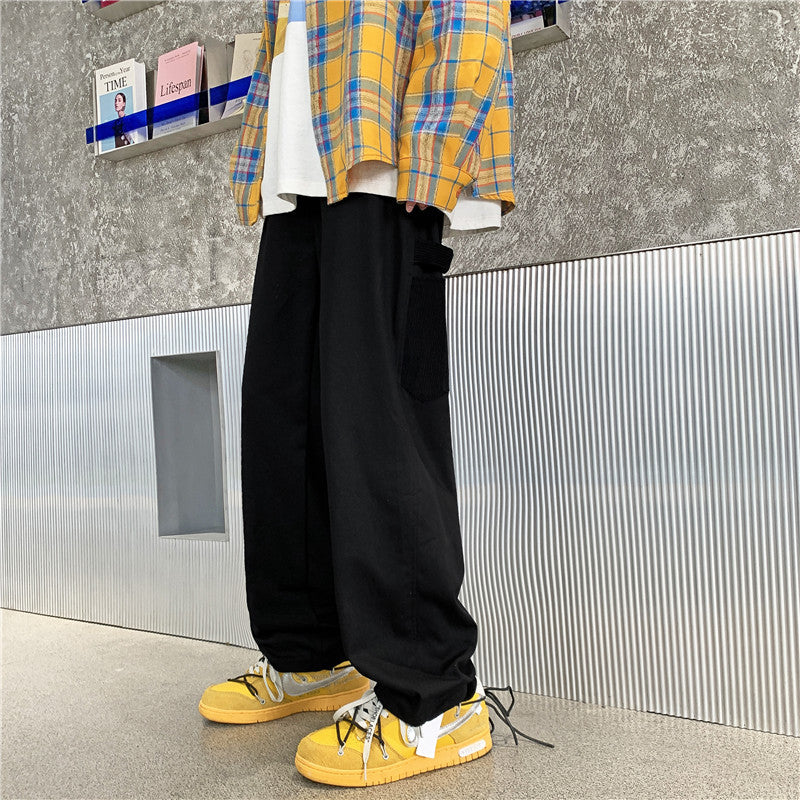 Men Cargo Pants Retro Classic Workwear Pants Men's Spring Trendy Casual Pants Loose