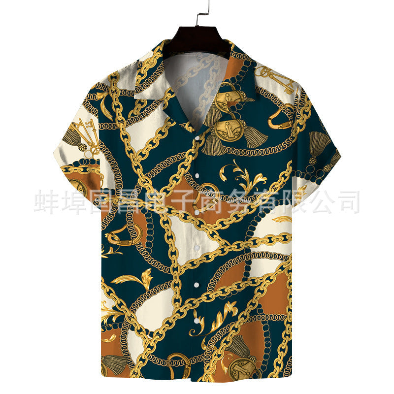 Men Beach Leisure T Shirts Spring Men's Short Sleeve