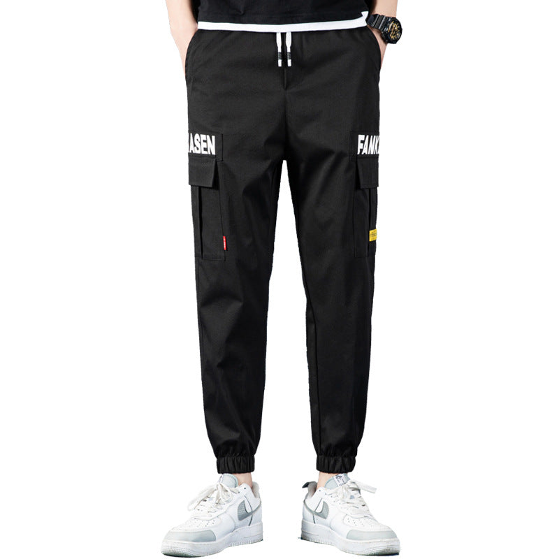 Men Cargo Pants Retro Classic Cotton Overalls Men's Casual Pants Baggy Pants