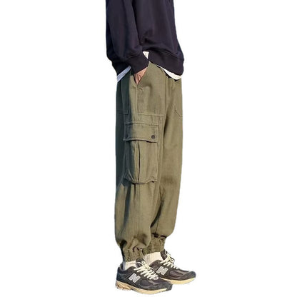 Men Cargo Pants Retro Classic Men Autumn and Winter Boys