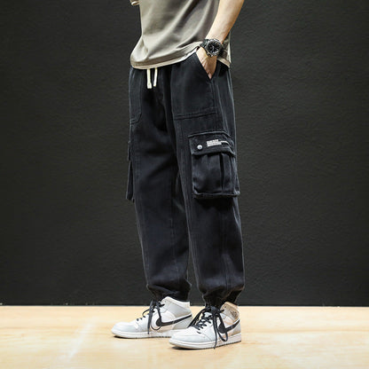 Men Cargo Pants Retro Classic Men's Spring Loose Casual Pants