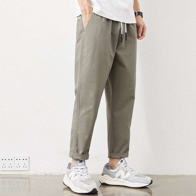 Men Cargo Pants Retro Classic Men's Summer Casual Pants Loose Straight All-Matching Workwear Pants