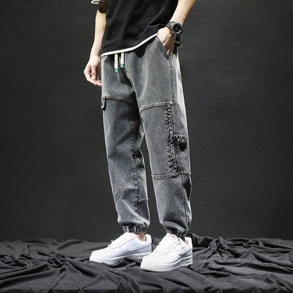 Men Cargo Pants Retro Classic Men's Loose Casual Pants Spring and Autumn Pants