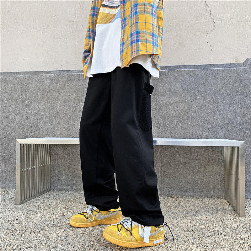 Men Cargo Pants Retro Classic Workwear Pants Men's Spring Trendy Casual Pants Loose