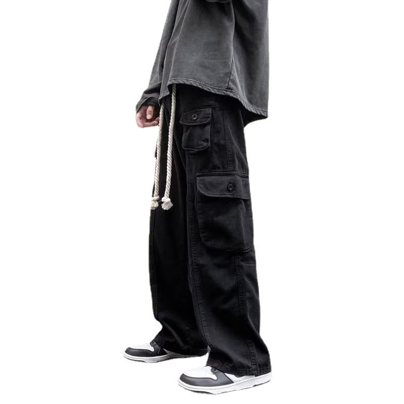 Men Cargo Pants Retro Classic Loose Retro Casual Trousers