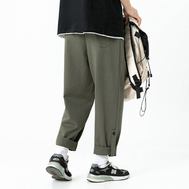 Men Cargo Pants Retro Classic Men's Spring Casual Pants Loose Trousers