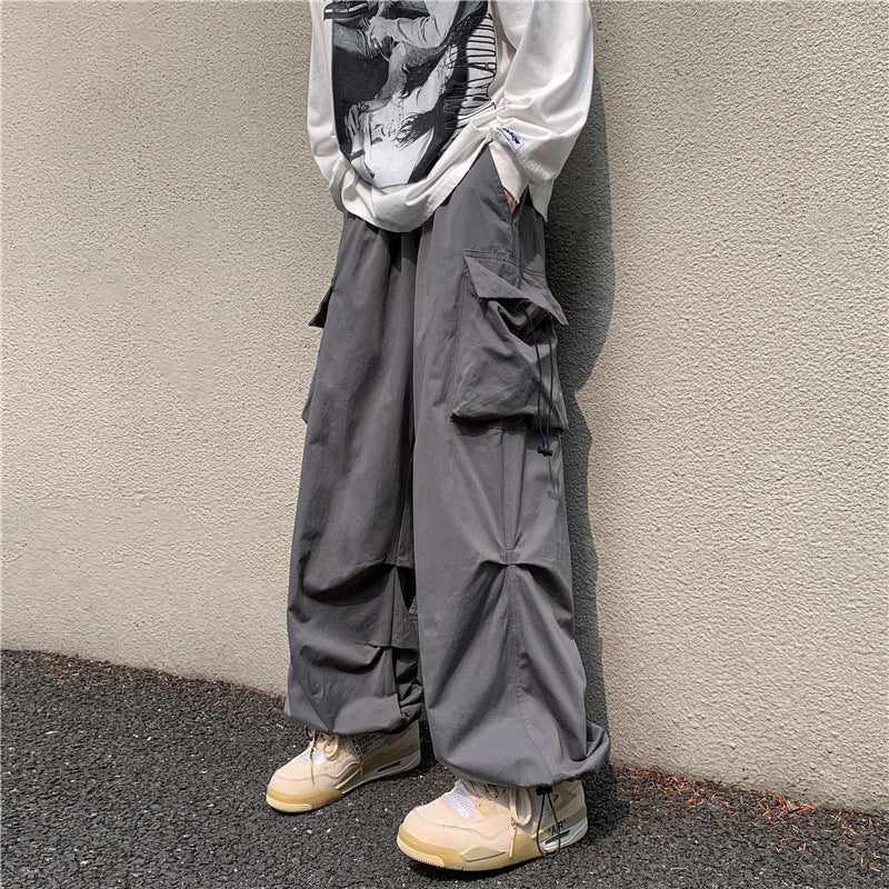 Men Cargo Pants Retro Classic Workwear Casual Trousers Men's Spring and Autumn Loose Straight