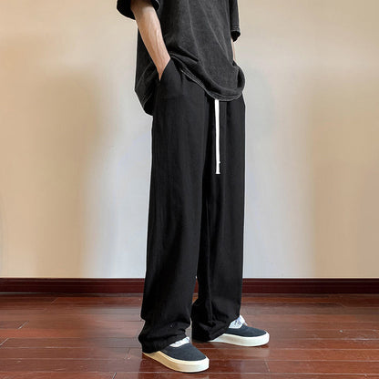 Men Cargo Pants Retro Classic Overalls Men's Loose Straight Casual Trousers