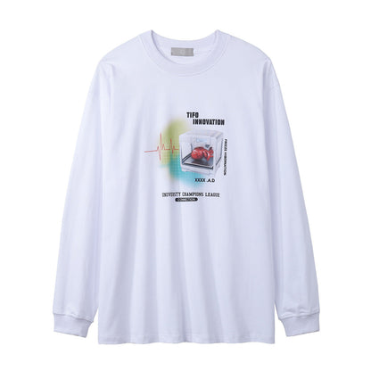 Men Long Sleeve T Shirt Creative Printing Leisure